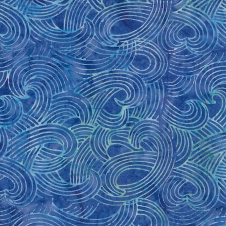 Blank Ocean Mandala Batiks - White Caps