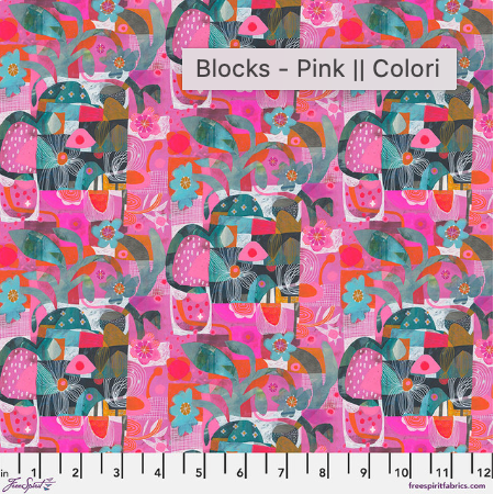Free Spirit Colori Blocks - Pink