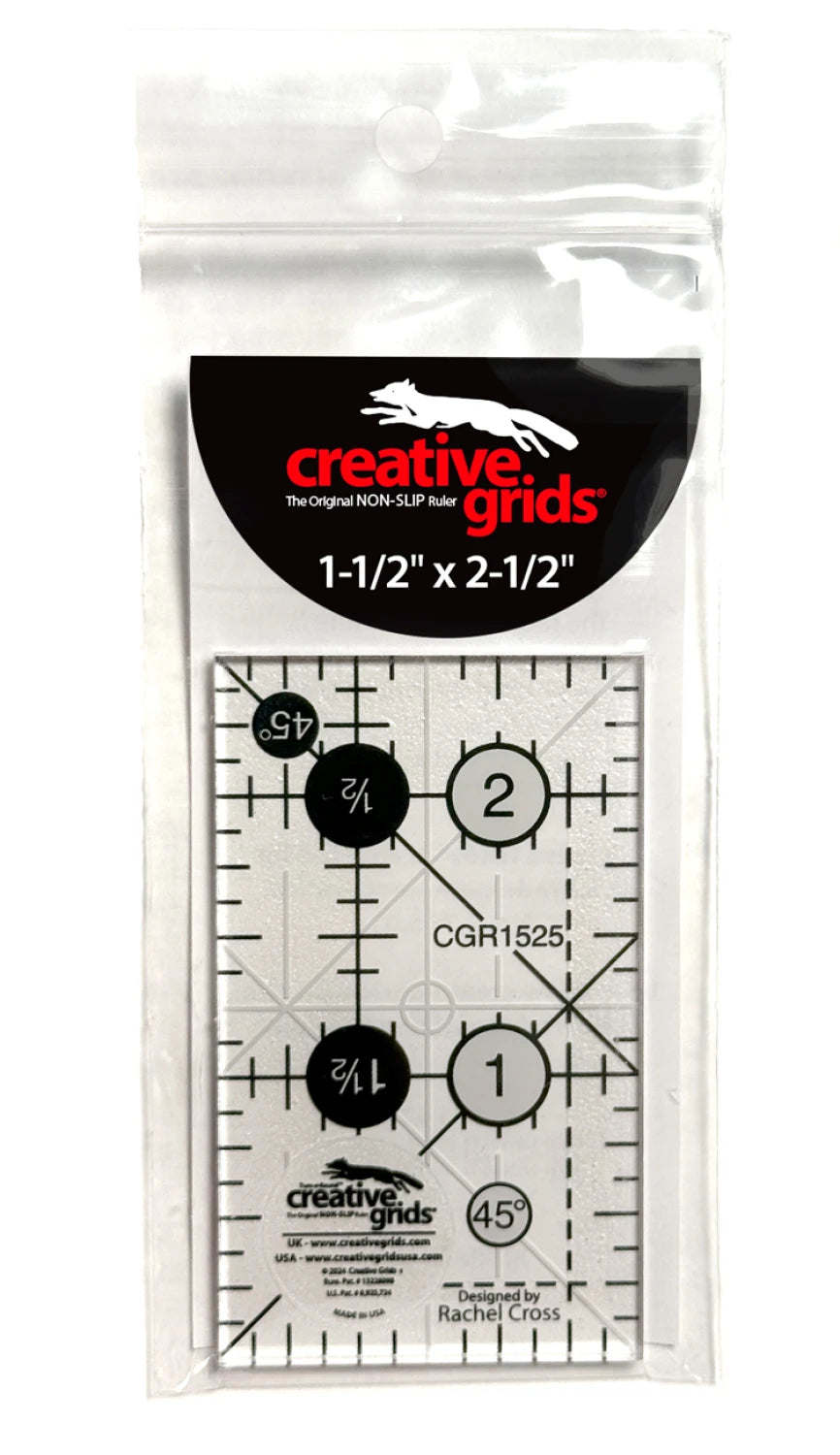 Creative Grids Quilt Ruler 1-1/2in x 2-1/2in Rectangle
