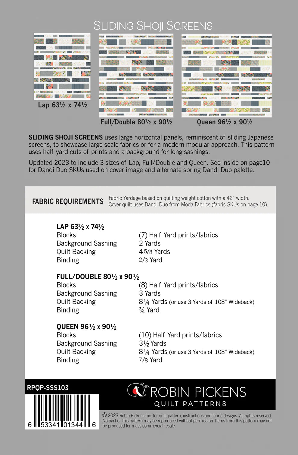 Paper Quilt Pattern - Sliding Shoji Screens
