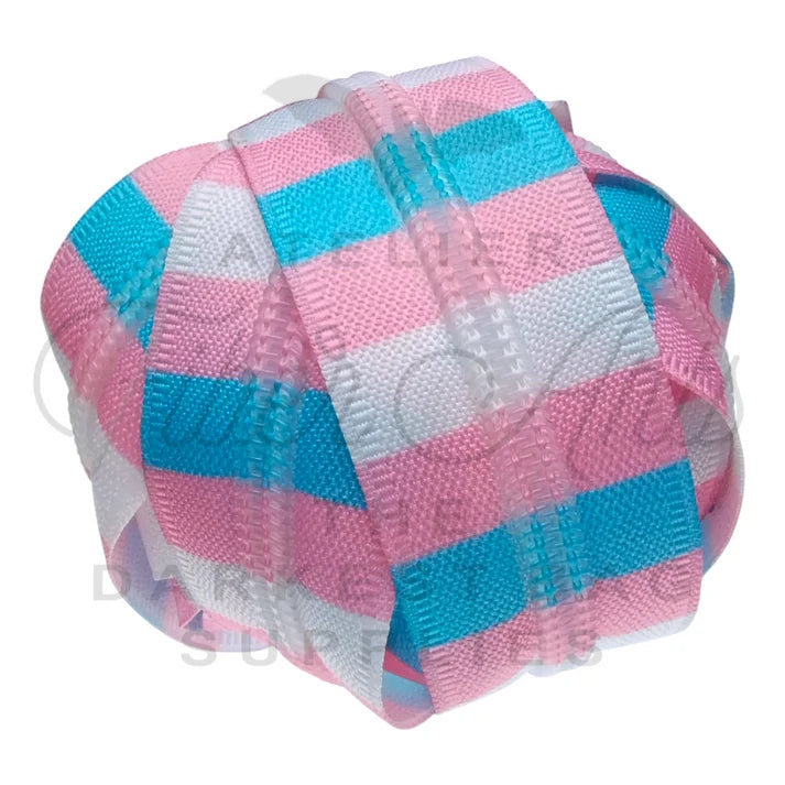 Atelier #5 Zipper - Trans Pride Stripes - DTM Teeth