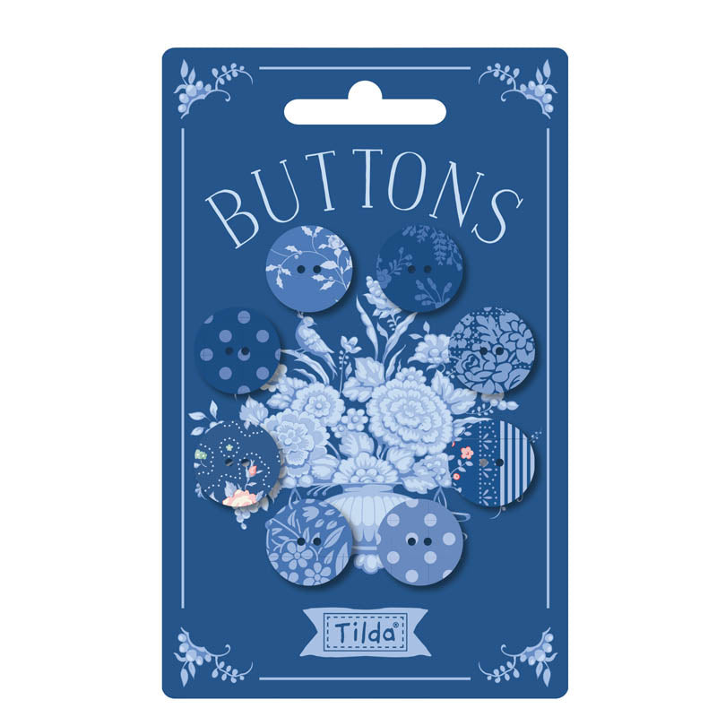 Something Blue Buttons - Dark