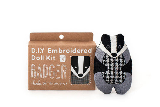 Kiriki Embroidery Kit: Badger