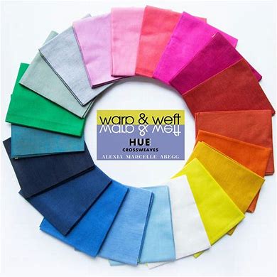 Charm Pack - Moda Warp & Weft Hue Crossweaves - Black Rabbit Fabric Inc.