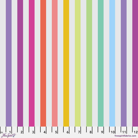 Tula Pink True Colors Graywork Disco Stripe - Whisper