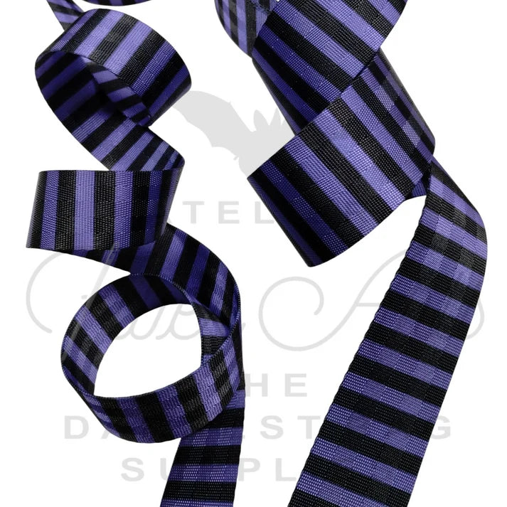 Atelier Webbing - Black Stripes - 25mm (1in)