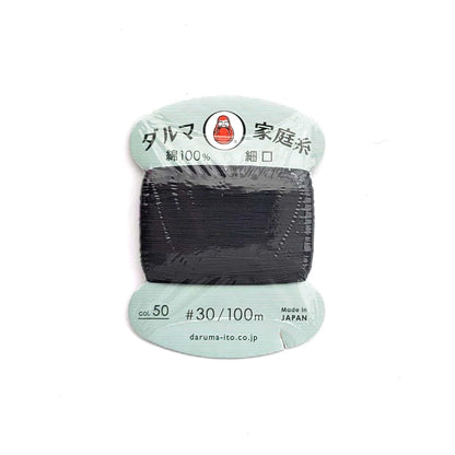 Multipurpose Cotton Thread 30wt Blue Black 50