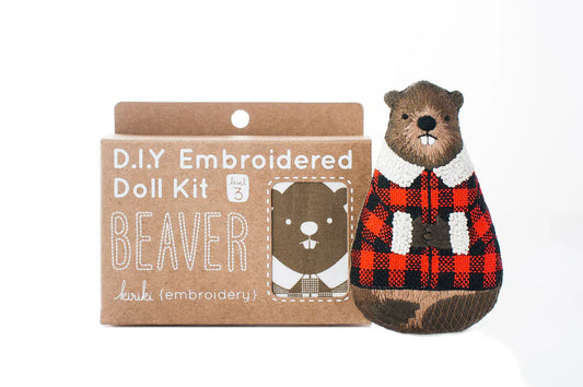 Kiriki Embroidery Kit: Beaver