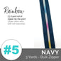 Emmaline Zippers-by-the-Yard - *SIZE#5* Navy (DOES NOT INCLUDE SLIDERS/PULLS) - Black Rabbit Fabric Inc.